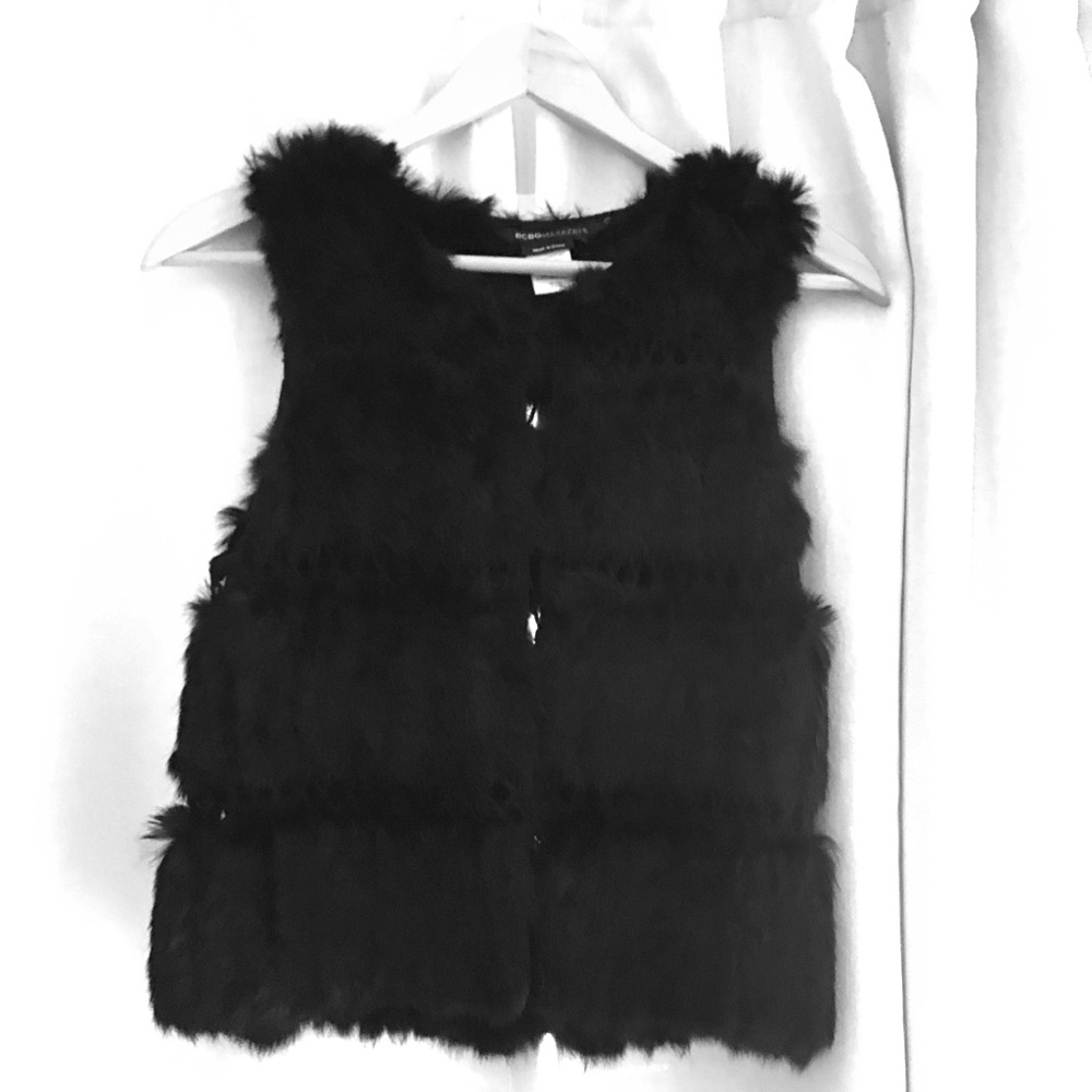 BCBG MaxAzria Faux fur vest